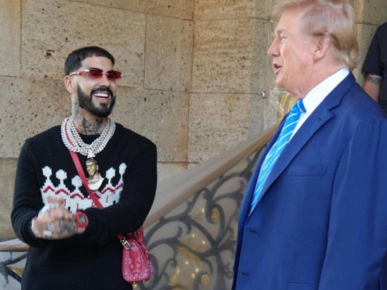 Así fue la visita de Anuel AA a la casa de Donald Trump