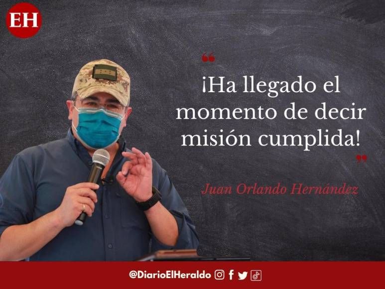 Frases de la despedida del presidente Hernández: “Nuestro gobierno ha sido exitoso en poner en orden y volver la calma al país”