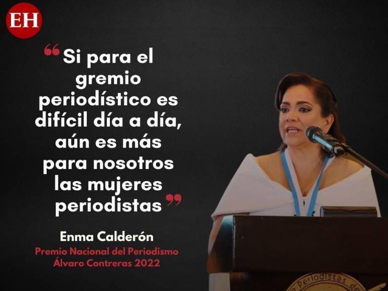 Las frases de la periodista Enma Calderón al recibir el premio “Álvaro Contreras”