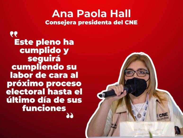 Frases de la consejera del CNE durante la convocatoria a las primarias