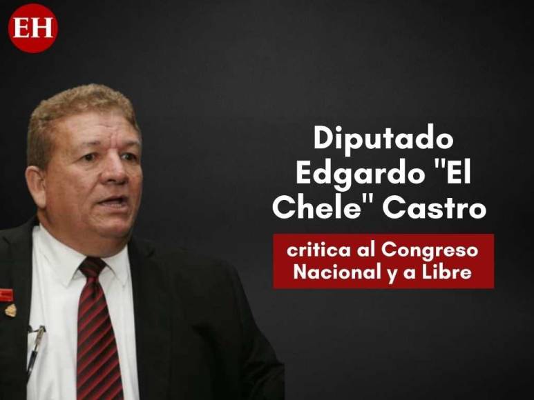 Diputado Edgardo Castro critica situación en el Congreso Nacional y actuar de Libre