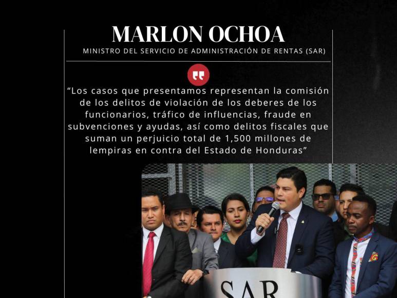 Frases de Marlon Ochoa, titular del SAR, tras entregar pruebas contra empresarios