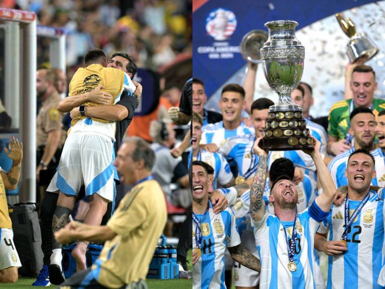 Abrazos y emotivas despedidas: el festejo de Argentina, bicampeón de Copa América