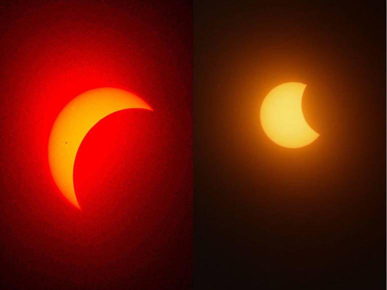 Las mejores imágenes que dejó el eclipse solar de este lunes en Honduras