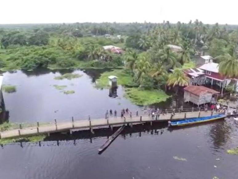 Comunidades incomunicadas, evacuaciones e intensas lluvias: Las imágenes de las inundaciones en La Mosquitia