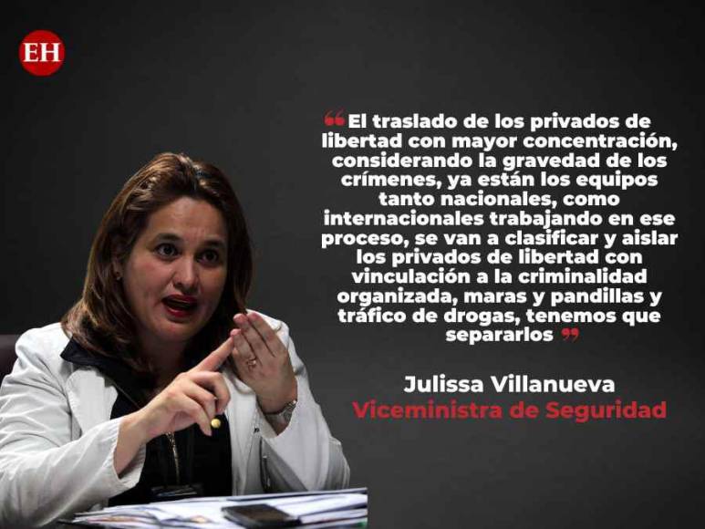 Las frases destacadas de Julissa Villanueva durante la presentación de medidas para intervenir las cárceles en Honduras