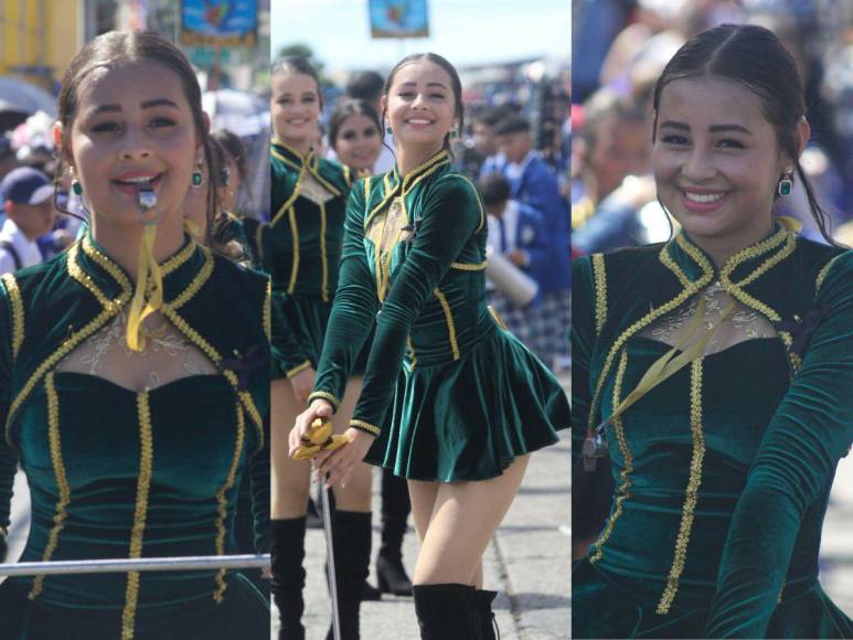 Alessa Villatoro, la hermosa palillona del Liceo Heiner Reyes que engalana los desfiles en Tegucigalpa