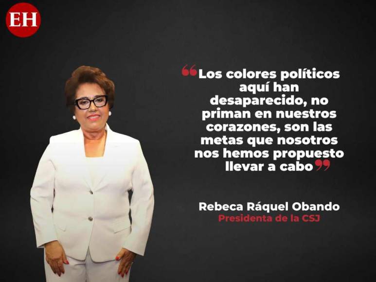 “No me temblará a mí la mano, ni a mis compañeros, para tomar todas las acciones necesarias”: las declaraciones de Rebeca Ráquel, presidenta de la Corte Suprema de Justicia