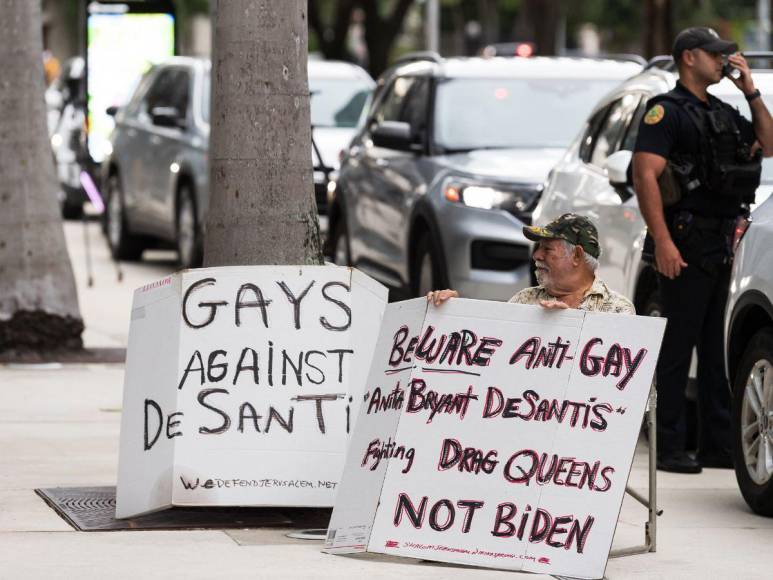 En medio de protestas Ron DeSantis lanza su candidatura presidencial