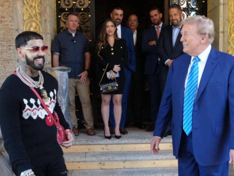 Así fue la visita de Anuel AA a la casa de Donald Trump