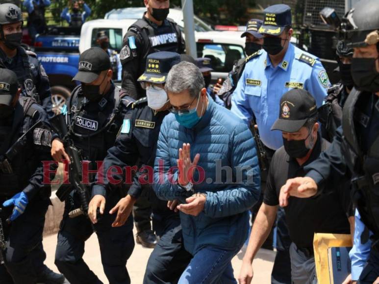 Así fue el recorrido de JOH camino a su extradición a Estados Unidos