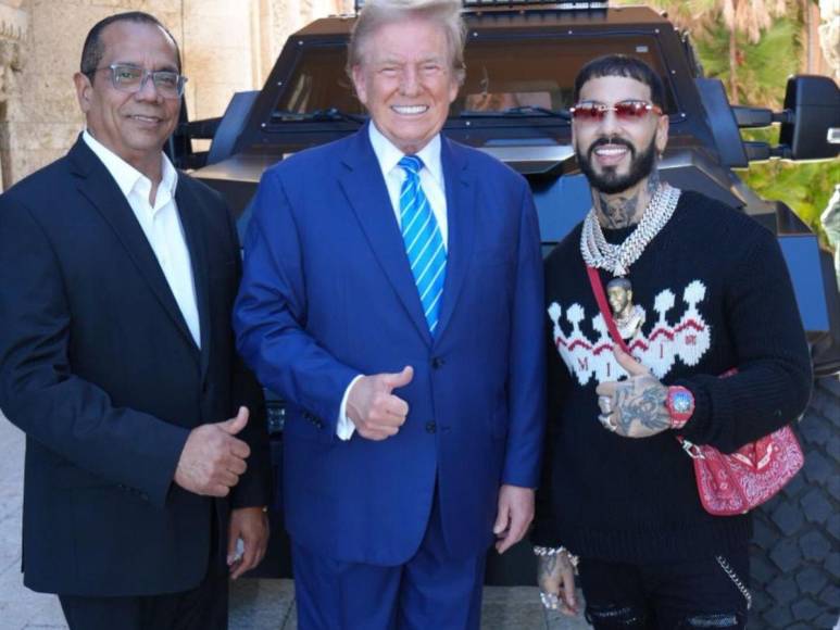 Así fue la visita de Anuel AA a la casa de Donald Trump