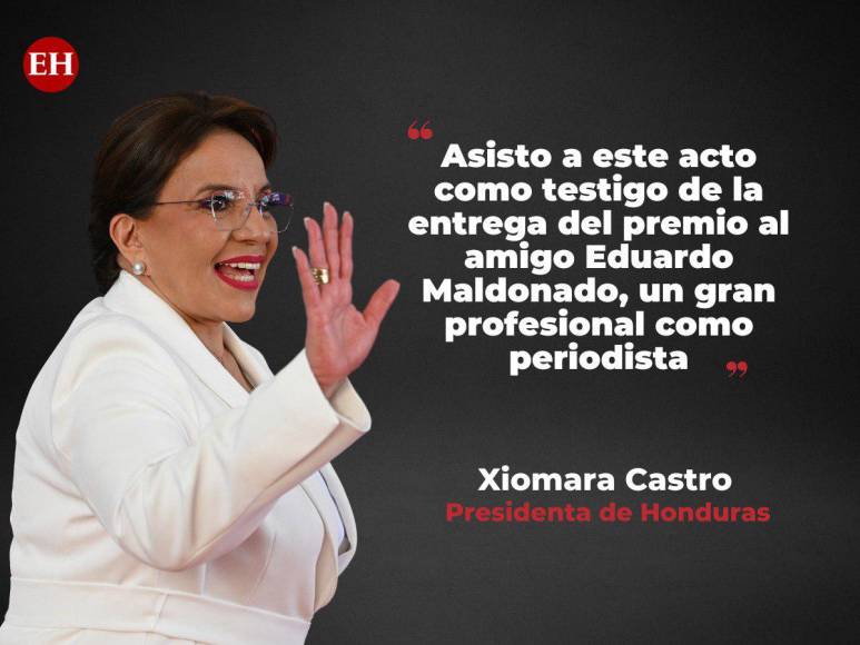 Las frases de la presidenta Xiomara Castro durante la entrega del Premio Álvaro Contreras