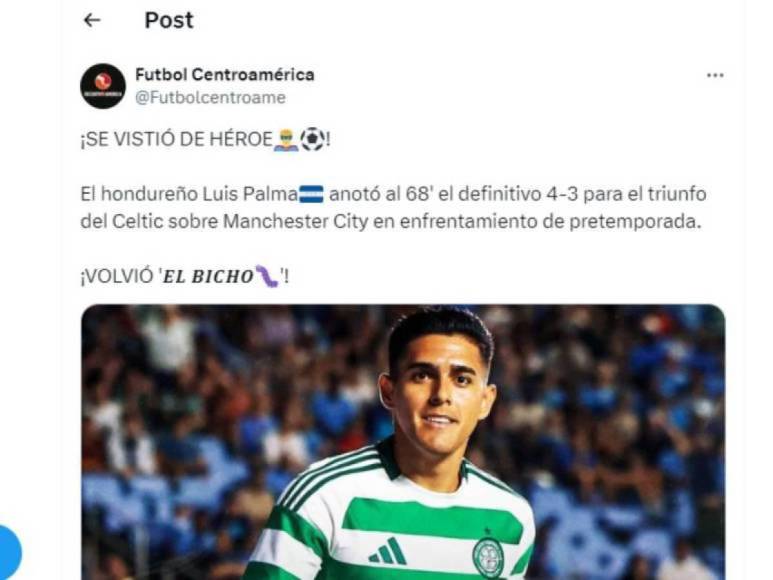 Luis Palma le anota a Manchester City y esto dicen medios internacionales