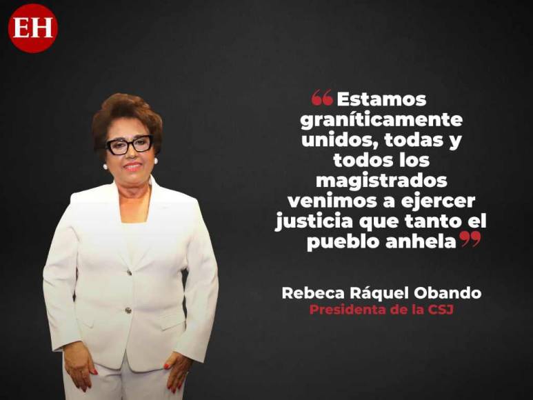 “No me temblará a mí la mano, ni a mis compañeros, para tomar todas las acciones necesarias”: las declaraciones de Rebeca Ráquel, presidenta de la Corte Suprema de Justicia