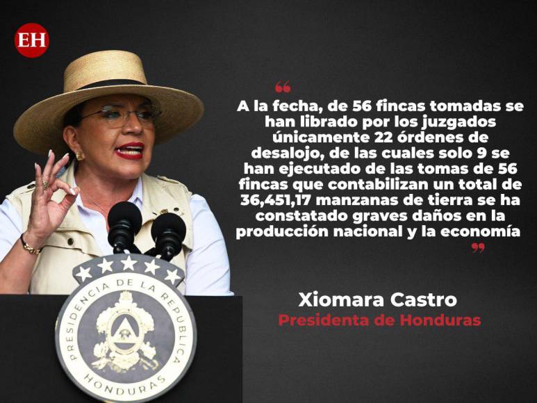 Las frases de Xiomara Castro sobre la creación de la comisión de seguridad agraria y acceso a la tierra