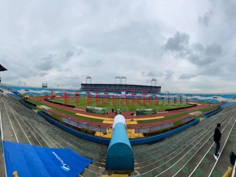 Caninos, Olímpico vacío y futbolistas listos: imágenes de la previa Honduras vs. México