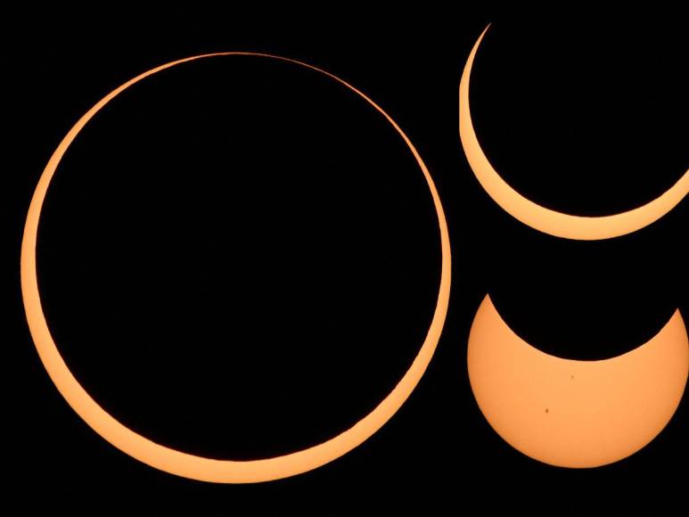 Se vio como un “anillo de fuego”: Así fue el eclipse solar de este sábado