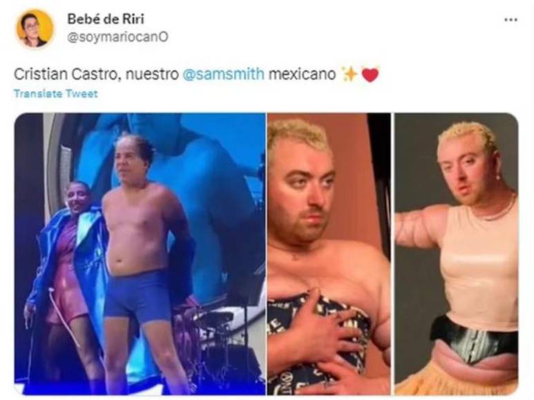 Los memes que provocó Cristian Castro al quitarse la ropa durante un concierto