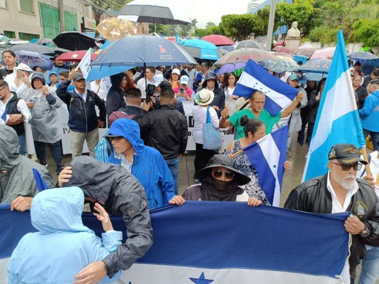 Bajo la lluvia, “Ejército Ciudadano de Paz” marcha contra el Foro de Sao Paulo