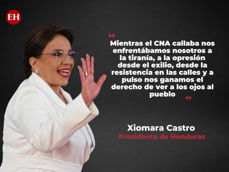 Las frases de la presidenta Xiomara Castro durante la entrega del Premio Álvaro Contreras