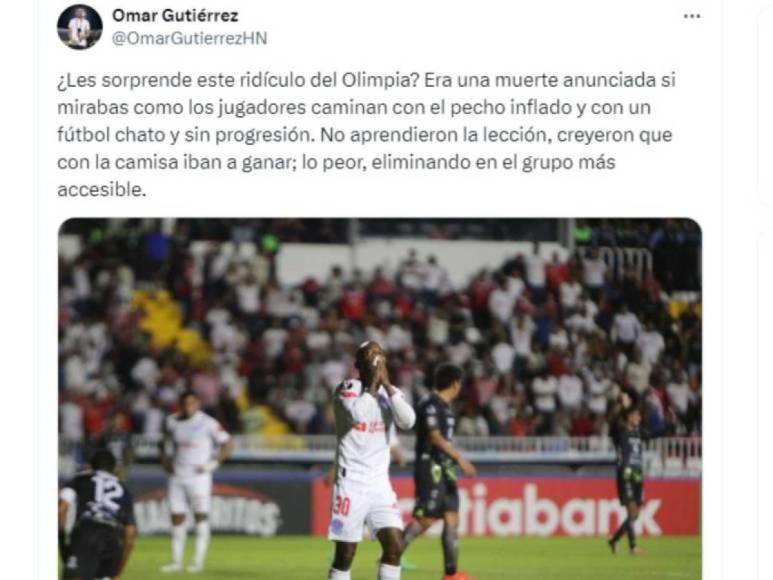 Olimpia eliminado de Copa Centroamericana y estos son los ‘culpables’, según periodistas