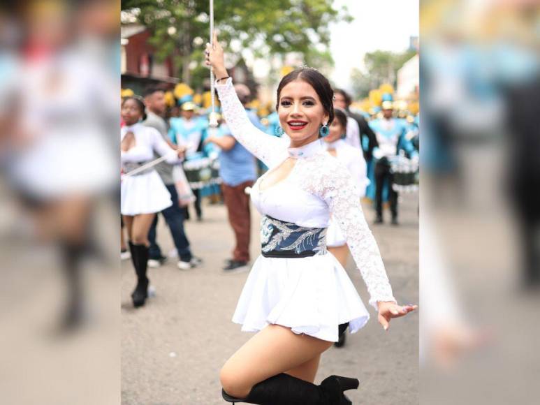 Palillonas de la zona norte de Honduras se vistieron de gala para rendir honor en desfiles patrios 2024