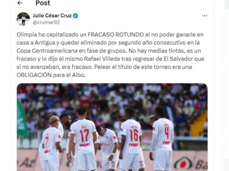 Olimpia eliminado de Copa Centroamericana y estos son los ‘culpables’, según periodistas