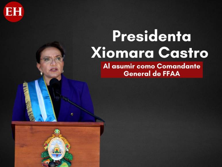 “Mujeres de las FFAA contarán con todo mi apoyo”, Xiomara tras asumir como Comandante en Jefe