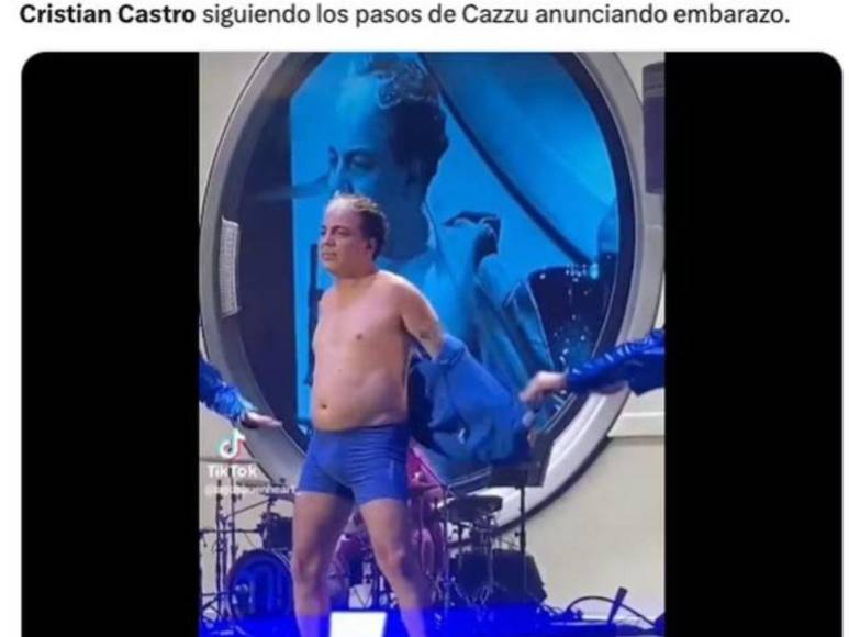 Los memes que provocó Cristian Castro al quitarse la ropa durante un concierto