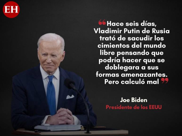 Estado de la Unión: Joe Biden arremetió contra Putin en su discurso