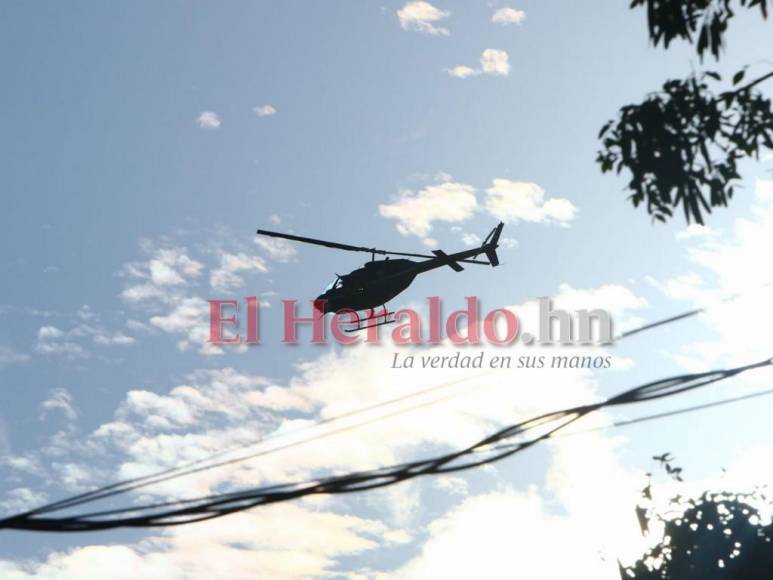 Helicóptero, carros blindados y 600 policías resguardan la vivienda de JOH (FOTOS)