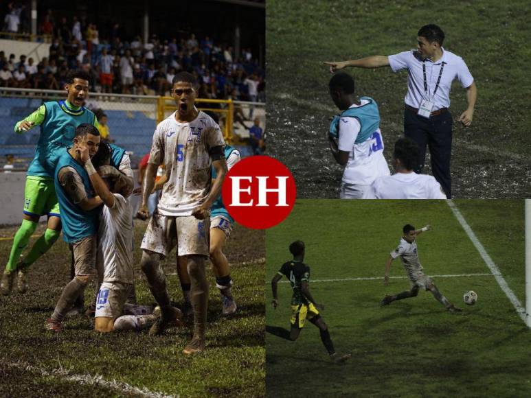 Incesante lluvia, fango y goleada: Así se vivió el triunfo de Honduras ante Jamaica