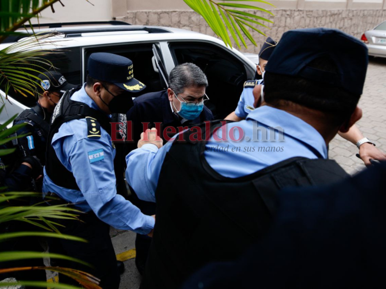 Así lucen los anillos de seguridad que resguardan a JOH en su detención