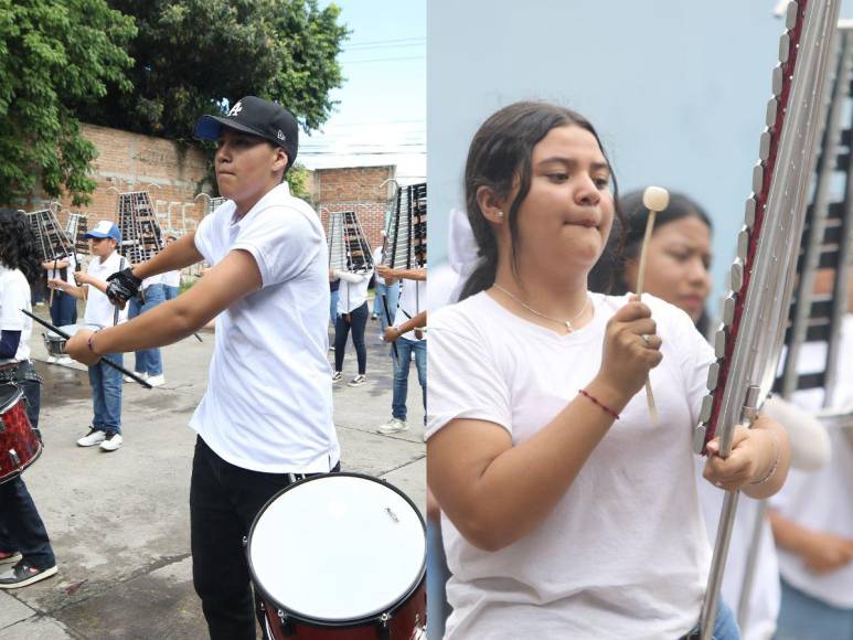 Entrega y pasión por la música: banda del Milla Selva busca brillar en los desfiles