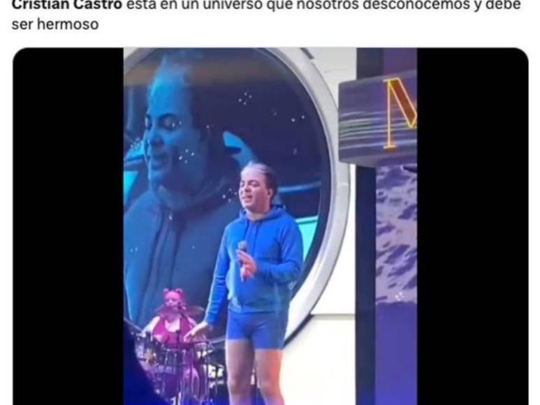 Los memes que provocó Cristian Castro al quitarse la ropa durante un concierto