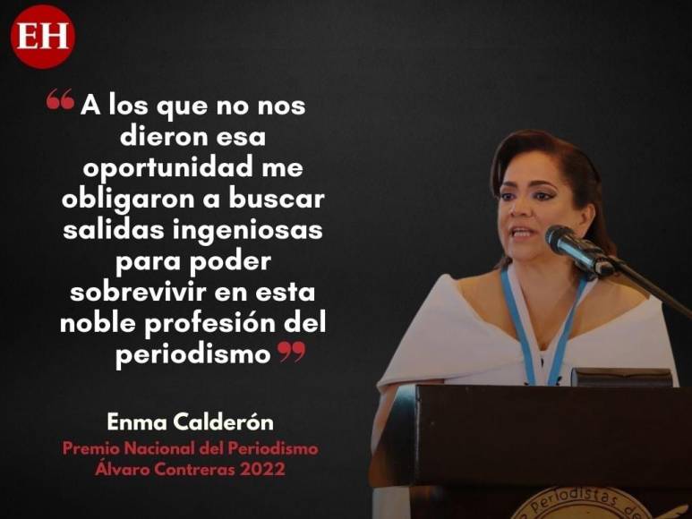 Las frases de la periodista Enma Calderón al recibir el premio “Álvaro Contreras”