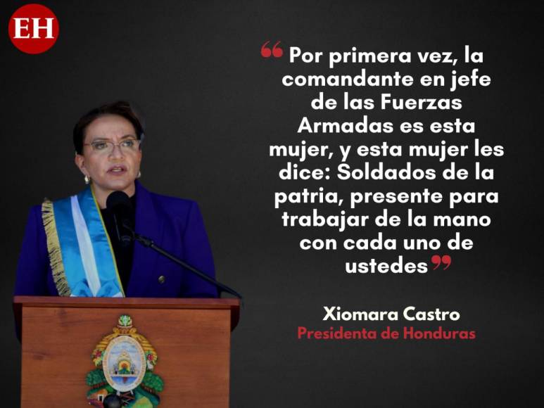 “Mujeres de las FFAA contarán con todo mi apoyo”, Xiomara tras asumir como Comandante en Jefe