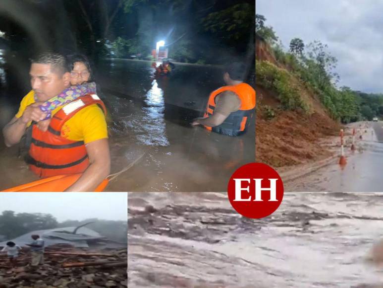 Muerte, desbordamientos y evacuados: Daños tras lluvias que afectan a Honduras (Fotos)