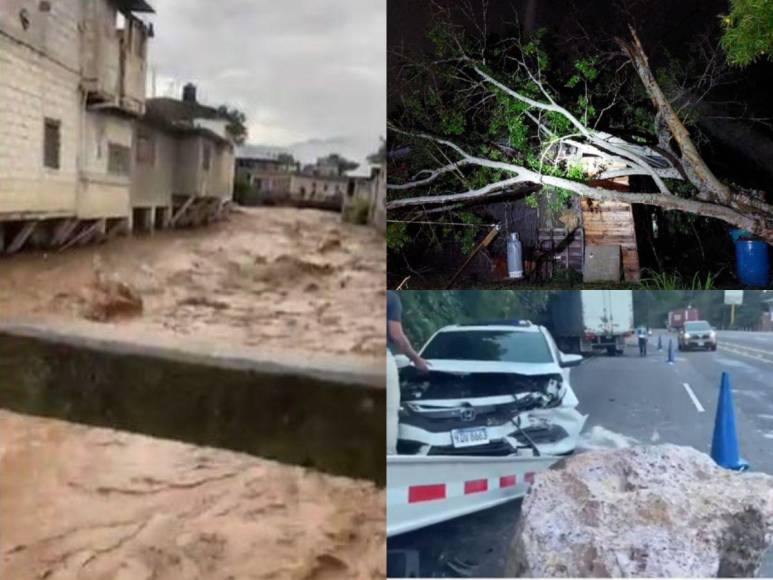 Desbordamientos y derrumbes: daños provocados por recientes lluvias en Honduras