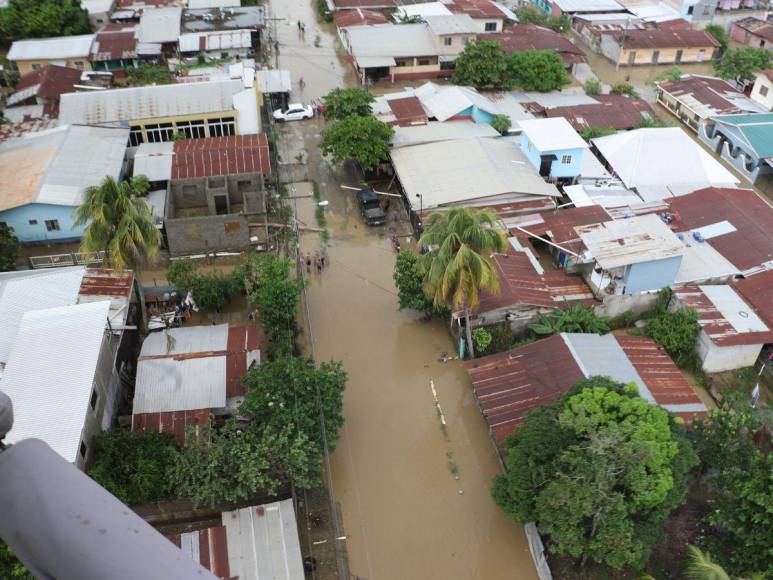 Fuertes lluvias inundan a El Progreso y el Valle de Sula