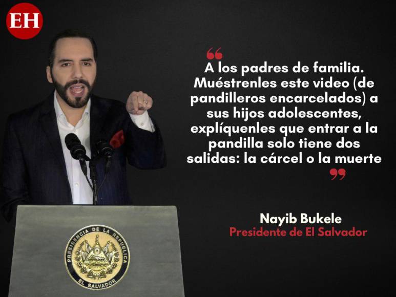 Las advertencias de Nayib Bukele a los pandilleros en El Salvador