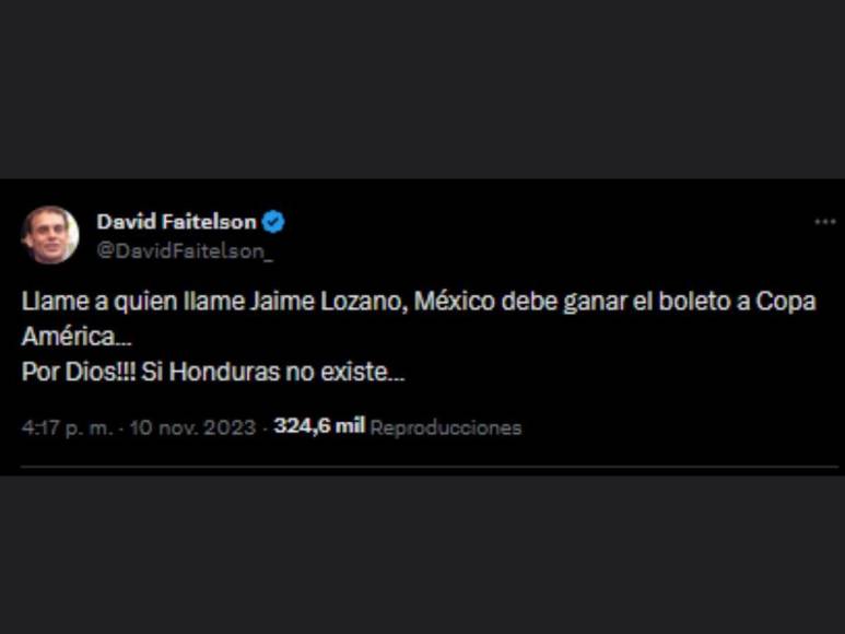 Faitelson tira dardo y los medios se preparan para el Honduras-México