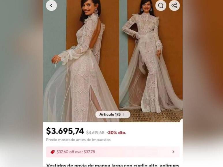 ¿Compró en AliExpress? El vestido de novia de Ángela Aguilar que causa revuelo