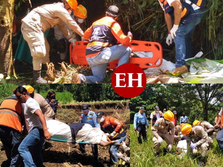 El doloroso rescate de familia que murió ahogada en San Francisco de Yojoa (Fotos)