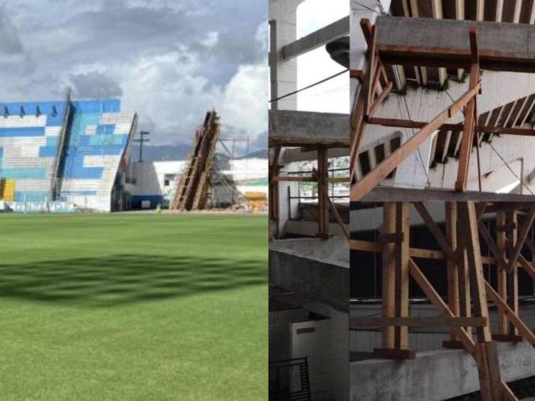 Estadio Nacional Chelato Uclés sigue recibiendo mejoras y así luce su nueva gradería