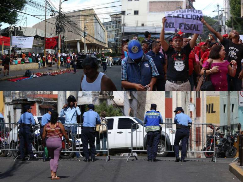 Con manifestantes en los bajos del CN y fuerte resguardo policial: así vivió Honduras el segundo día sin elección del fiscal