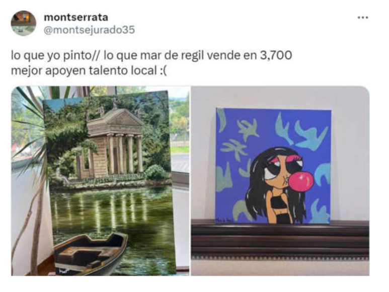 Los mejores memes que generaron las costosas pinturas de Mar de Regil