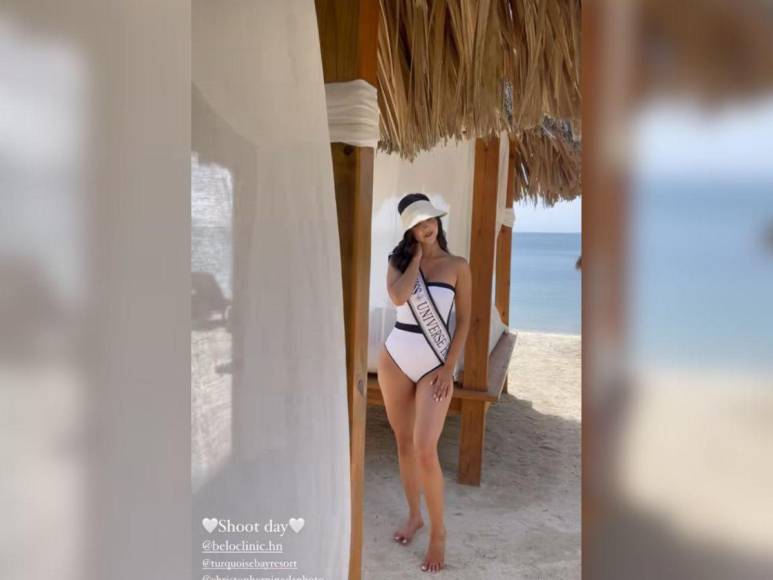 Miss Honduras, Zuheilyn Clemente, deslumbra con su belleza en su viaje a Roatán