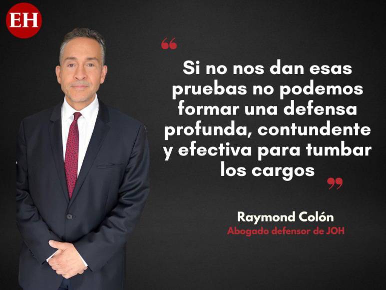 Esto dijo Raymond Colón, abogado de JOH, antes de marcharse de Honduras